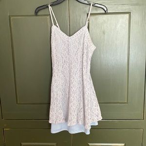 Sweet blue boho mini sundress